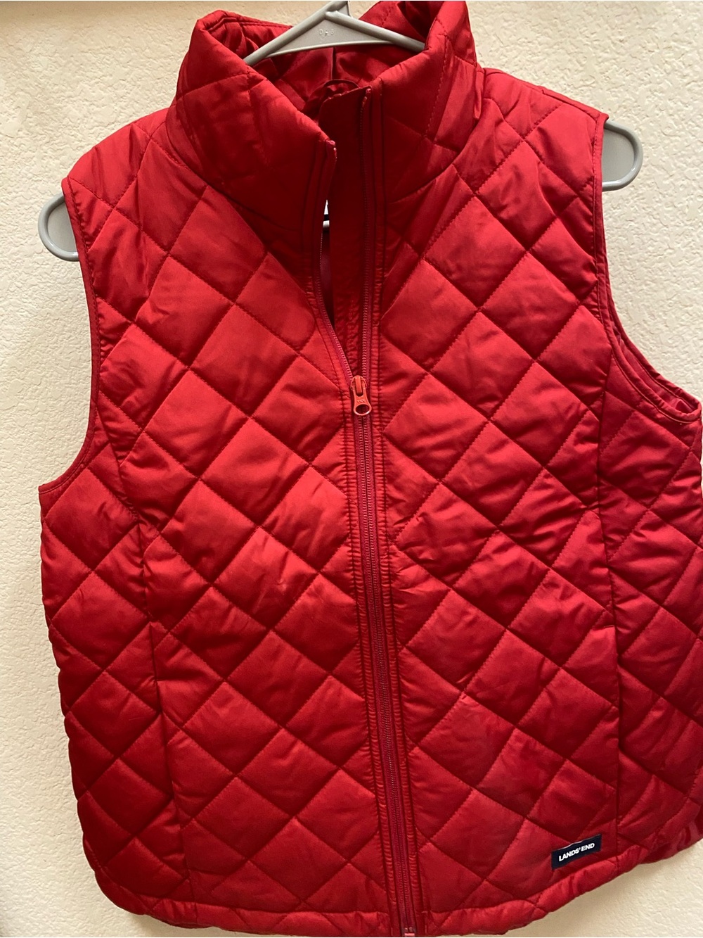 Red Lands’ End Puffer Vest